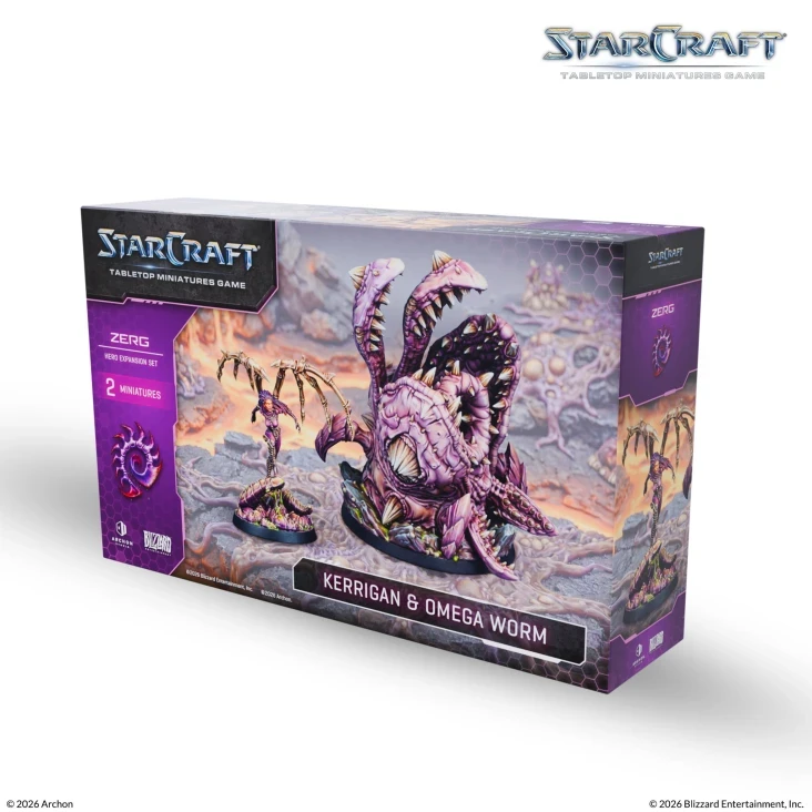 StarCraft The Miniatures Game - Queen - Kerrigan & Omega Worm - Expansion Set - PRZEDSPRZEDAŻ.webp